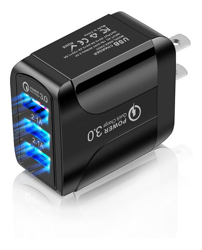 Turbo Cargador Carga Rapida Qc 3.0 | 3 Puertos Usb