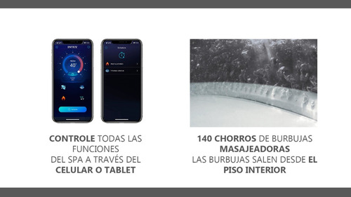 Imagen 5 de 10 de Jacuzzi Inflable Spa Intex Terapia De Burbujas 216 X 71 Cm