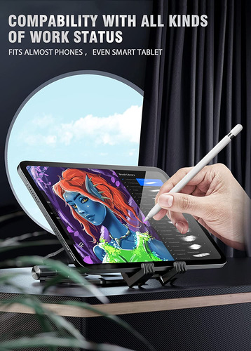 Soporte Para Tablet Ajustable De Escritorio - Negro