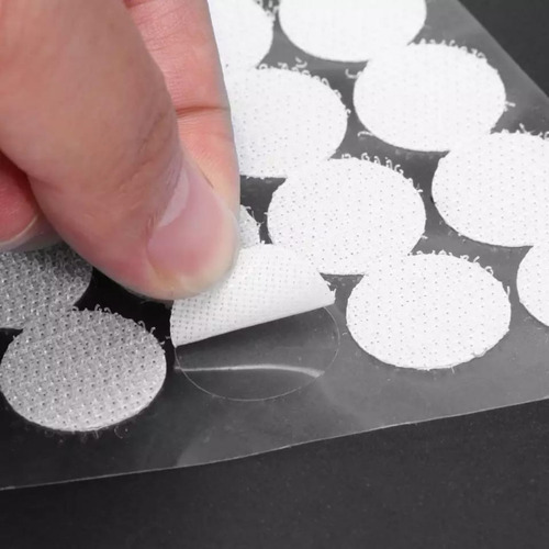 Fecho De Contato Autocolante Bolinha 1,5cm 200pares Premium Cor Branco