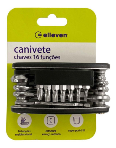 Canivete Elleven 16 Funções Kit Chave Allen Ferramenta Bike