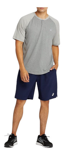 Short Asics Woven Train Navy Para Hombre - Original