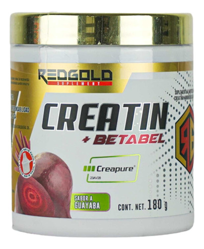  Red Gold Creatina Creapure + Betabel - Suplemento Deportivo