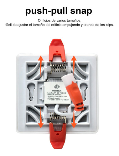 10w Ajustable Empotrar 90mm Lampara De Techo Luz Cálida 10pz Blanco