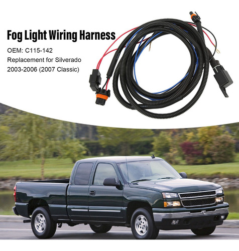 Arnés De Luz Antiniebla C115142 Para Silverado 2003-2006