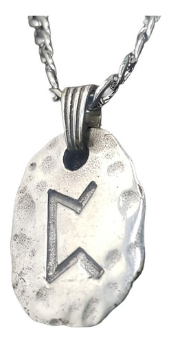 Dije Runa Vikinga Perth En Plata 3.5 X 2 Cm 6,5 Gr Art 1179