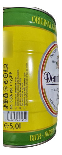 Barril De Cerveza Denninghoffs Lager 5 Litros Con Canilla
