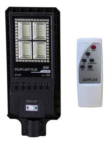 Lampara Foco Solar 236 Led 90w Control Remoto + Soporte