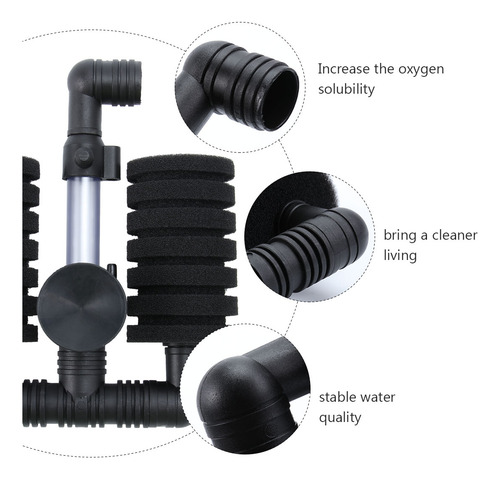 Filtro De Esponja Bioquímica Para Peceras De Acuario (negro)