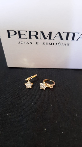 Imagem 3 de 4 de Brinco Traqueta Micro Estrela Alta Fusão - Sa748br