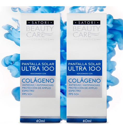 Dúo Pantalla Solar Facial Ultra100 Colágeno Anti-edad Satori