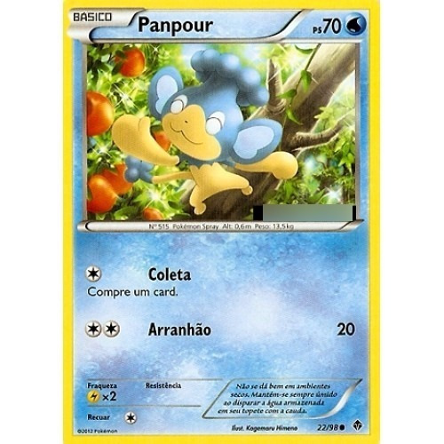 Panpour - Pokémon Água Comum - 22/98 - Pokemon Card Game