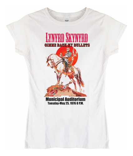 Polera Mujer Lynyrd Skynyrd Gimme Back My Bullets Rock Abomi