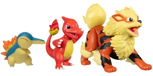 Figura De Batalla De Pokémon, Tema De Fuego Con Paquete De 3