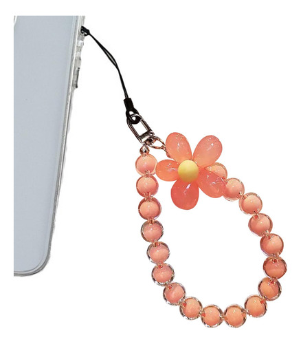 Correia De Pulso Criativa Para Telefone Com Contas Laranja