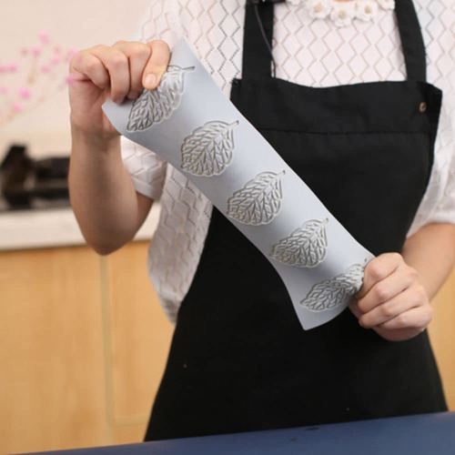 Molde De Silicona Para Fondant Con Forma De Hoja 5 Cavidades