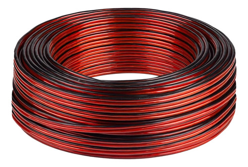 1 Metro Cabo Paralelo Cristal 4 Mm Flexível Som Automotivo Cor Vermelho/Cinza