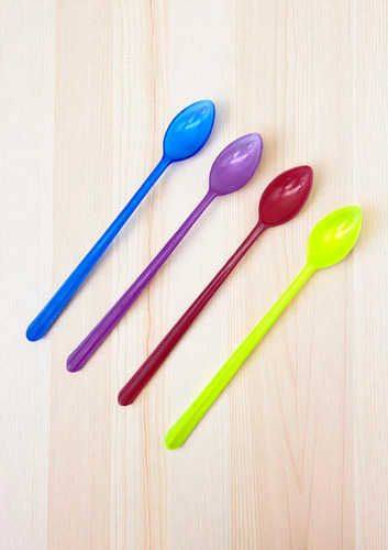 25cucharas Colores Refresquera Plástico Grueso Reutilizables