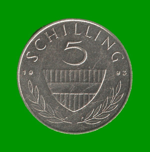 Moneda De Austria 5 Chelin, Año 1993, Estado Usada.-
