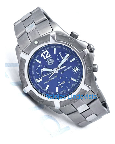 Reloj Tag Heuer Professional Cronógrafo Azul Acero