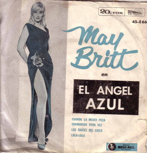 May Britt El Angel Azul Marlene Dietrich Sammy Davis Pvl
