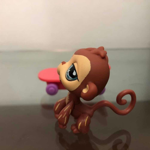 Littlest Pet Shop Macaco C/ Skate Geração 2 #485 (Usado)