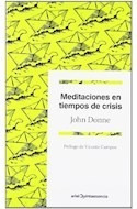 Libro Meditaciones En Tiempos De Crisis (coleccion Quintaese