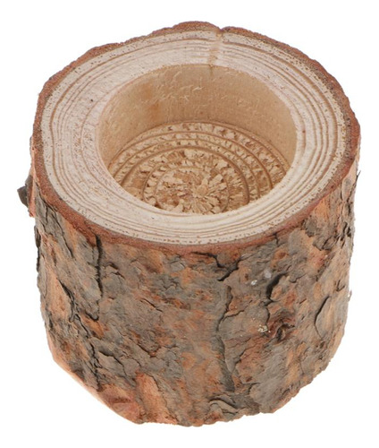 2pcs Tocón De Árbol Natural Candeliere De Té Luz