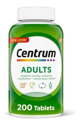 Multivitamin Centrum Adult 200 Cáps - Unidad a $612