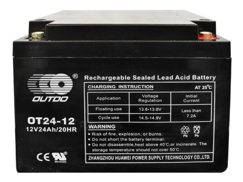 Imagen 1 de 1 de Bateria 12v 24ah Recargable Seca Energa Solar Ups Alarmas