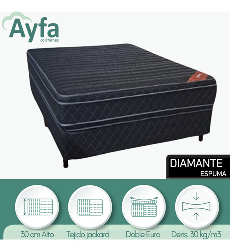 Colchón 1 Plaza Ayfa Dual Euro 80x190x30 110kg + Almohada