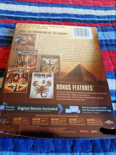 Blu Ray Box Coleção Escorpião Rei 5 Filmes Com Luva Lacrado