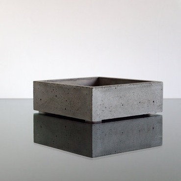 Bandeja Caja Escritorio Cemento Diseño Minimalista 15x15