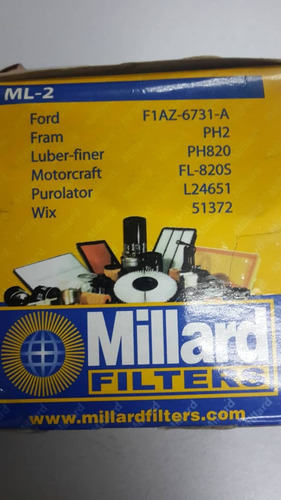 Filtro De Aceite Millard Ml-2