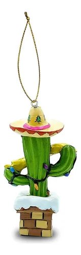 Christmas Cactus With A Sombrero De Charro Feliz Navida...