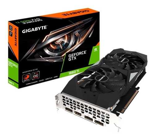 Imagem 3 de 3 de Placa de vídeo Nvidia Gigabyte GeForce GTX 16 Series GTX 1660 Ti GV-N166TOC-6GD OC Edition 6GB