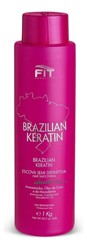Escova Semi Definitiva Sem Formol Brazilian Keratin Fit 1 L