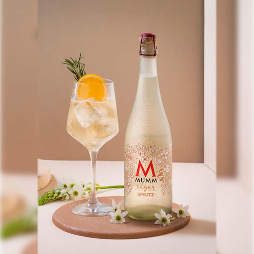 Vino espumoso Mumm Leger spritz 2020 Dolce Moscatel Rosé 750mL