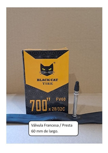 Imagen 2 de 8 de Camara Bicicletas 700x28x32c Valvula Francesa / Presta 60mm