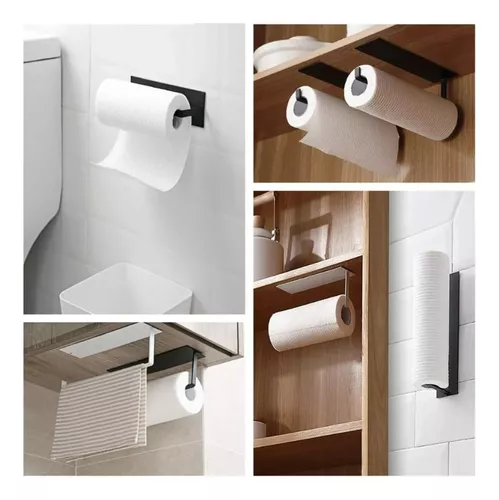 Porta Rollo Papel Toalla De Cocina Soporte Adhesivo – Tubelux