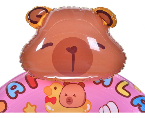 Boya Salvavidas Inflable Con Patrón De Capibara Para Niños