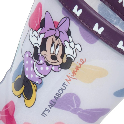 Bota De Lluvia Luces Minnie Mouse Botin Niñas Disney 1222447