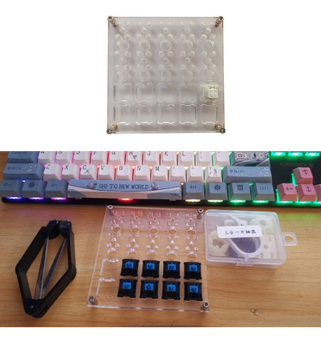 Placa Acrílico P/ Lubrificar Interruptor De Teclado Mecânico