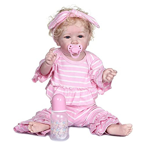 Angelbaby Cute Reborn Baby Girl Dolls With Blonde Hair Look