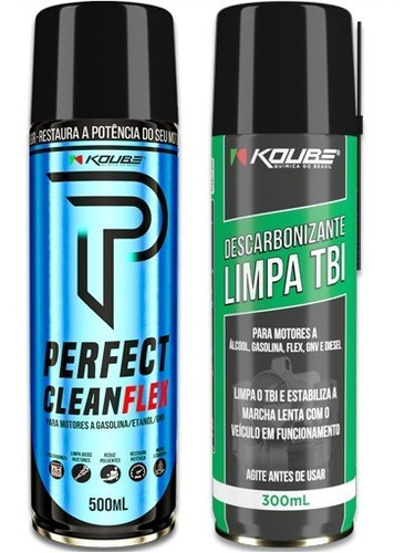 Kit 1 Perfect Clean Flex + 1 Descarbonizante Limpa Tbi Koube