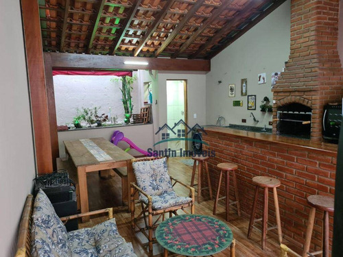 Imagem 8 de 30 de Sobrado Com 3 Quartos, (01 Suíte) Espaço Gourmet, Mobiliado, 02 Vagas Cobertas À Venda, 150 M² - Jardim Teles De Menezes - Santo André - So0404