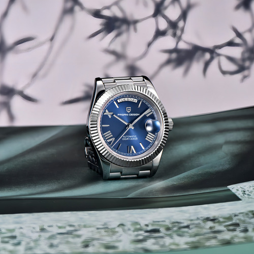 Pagani Design Reloj Hombre Automatico Mecanico Nh36a 1783 Fondo Azul