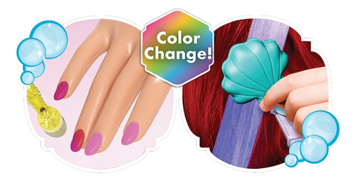 Cabezal De Peluquería Just Play, Princesa Ariel De Disney, 2