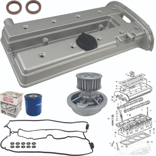 Tapa Punterias Aluminio Junta Bomba Agua Astra 2.4 16v 04-06