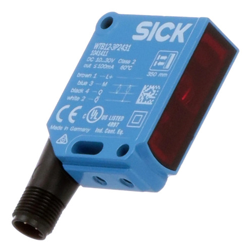 Sensor Fotoelectrico Rectangular Luz Roja Sick Wtb12-3p2431